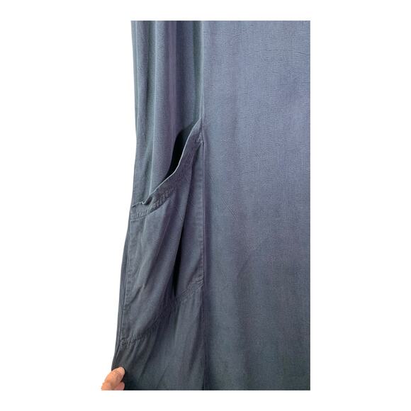 Dinah Lee Maxi‎ Dress Womens L Blue Long Sleeves Loose Fit Pockets - Picture 4 of 7